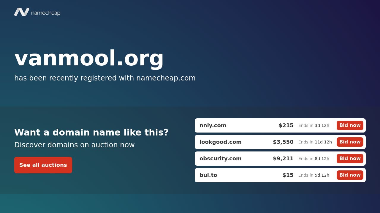 Screenshot of Vanmool.org