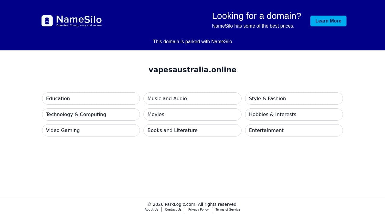 Screenshot of Vapesaustralia.online