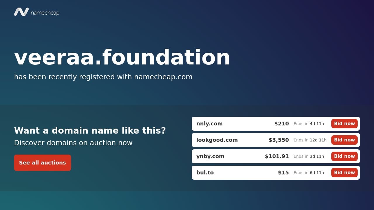 Screenshot of Veeraa.foundation