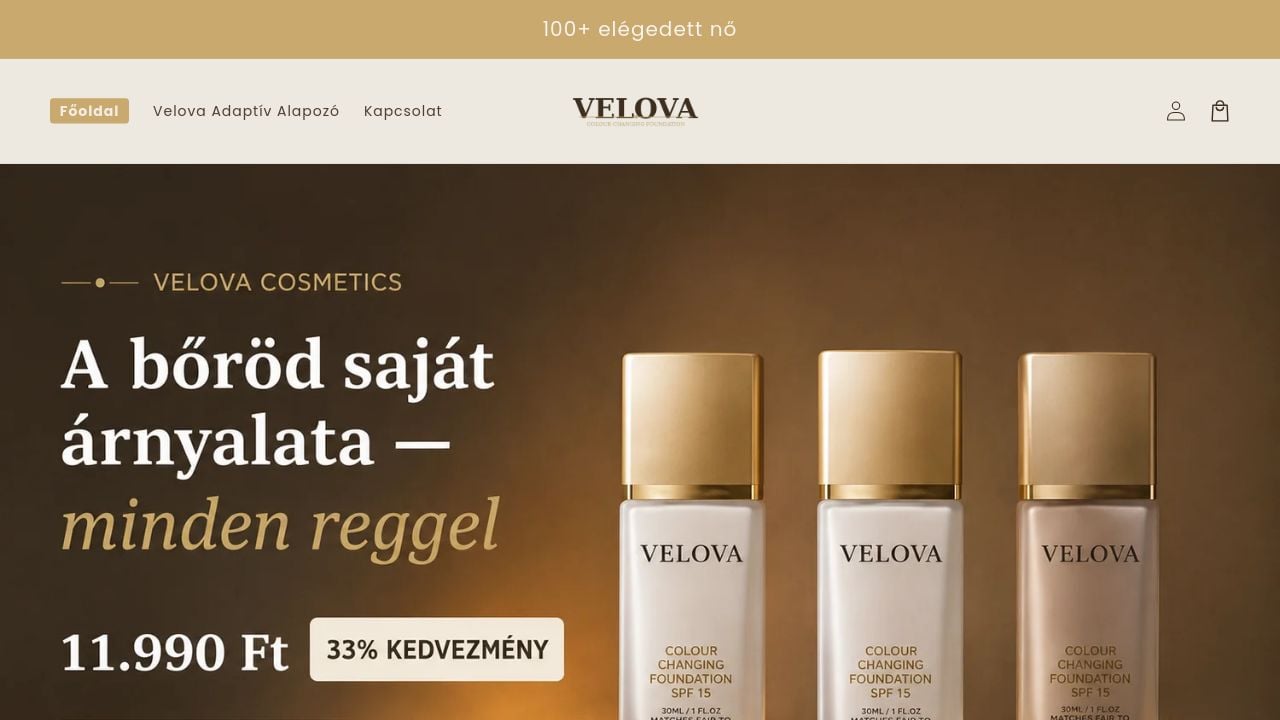 Screenshot of Velovabeauty.com