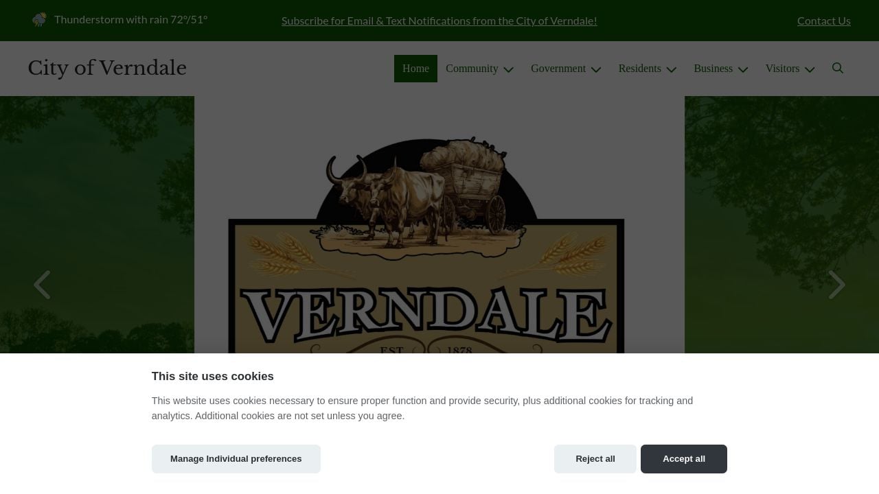 Screenshot of Verndalemn.gov