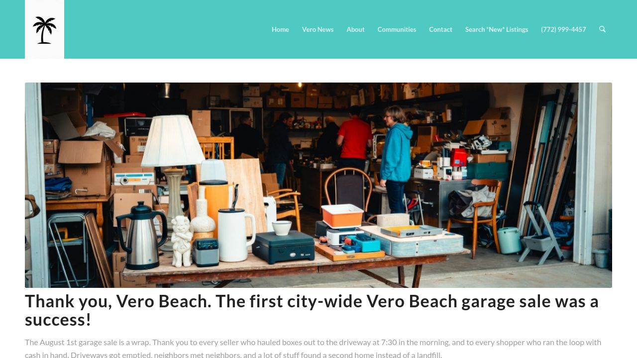 Screenshot of Verobeachgaragesale.com