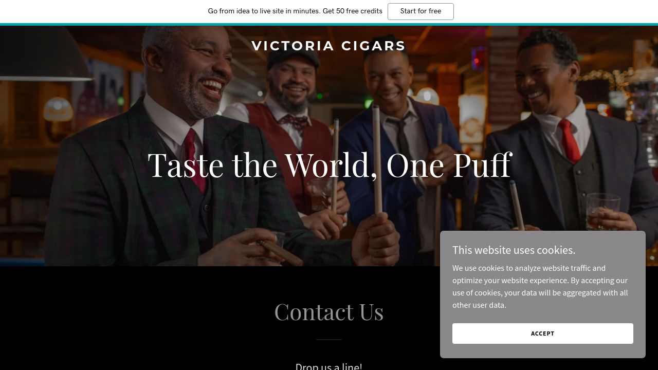 Screenshot of Victoriacigars.com