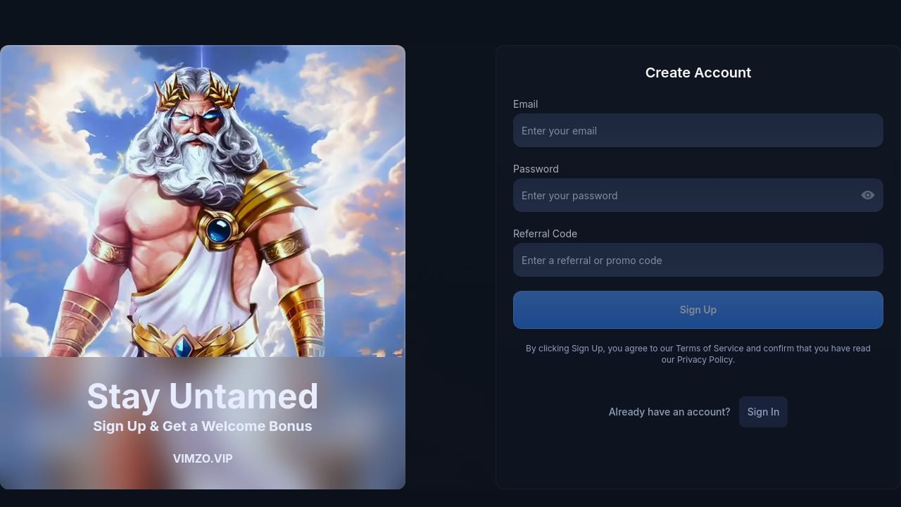 Screenshot of Vimzo.vip