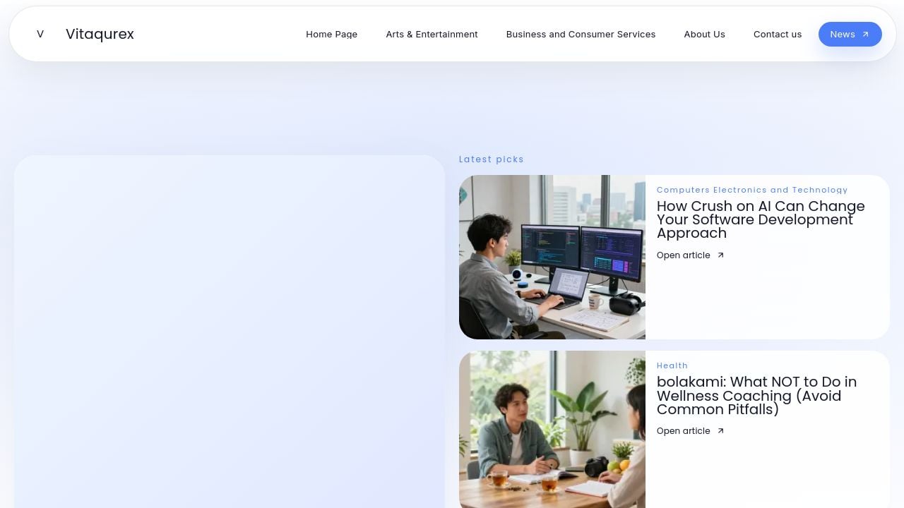 Screenshot of Vitaqurex.com