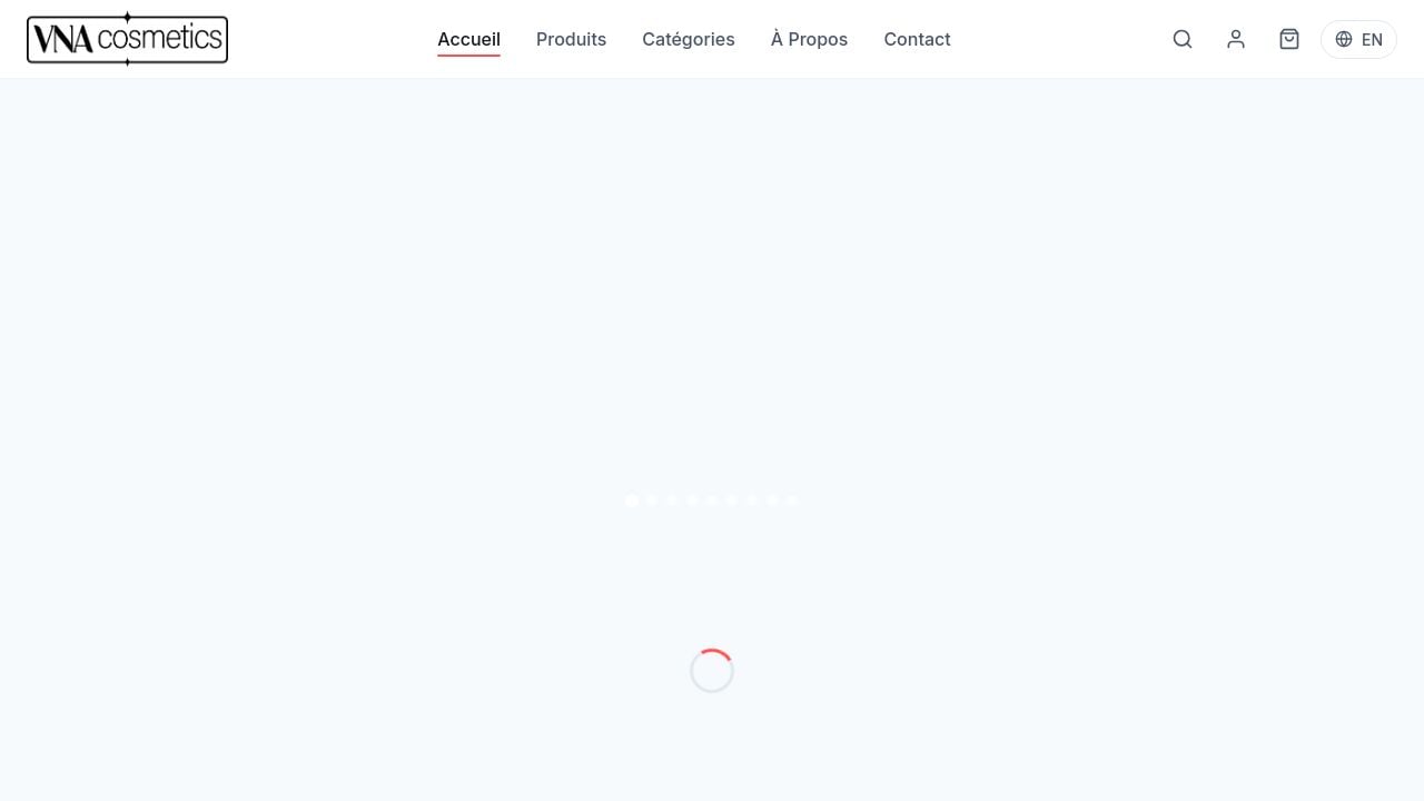Screenshot of Vnacosmetics.com