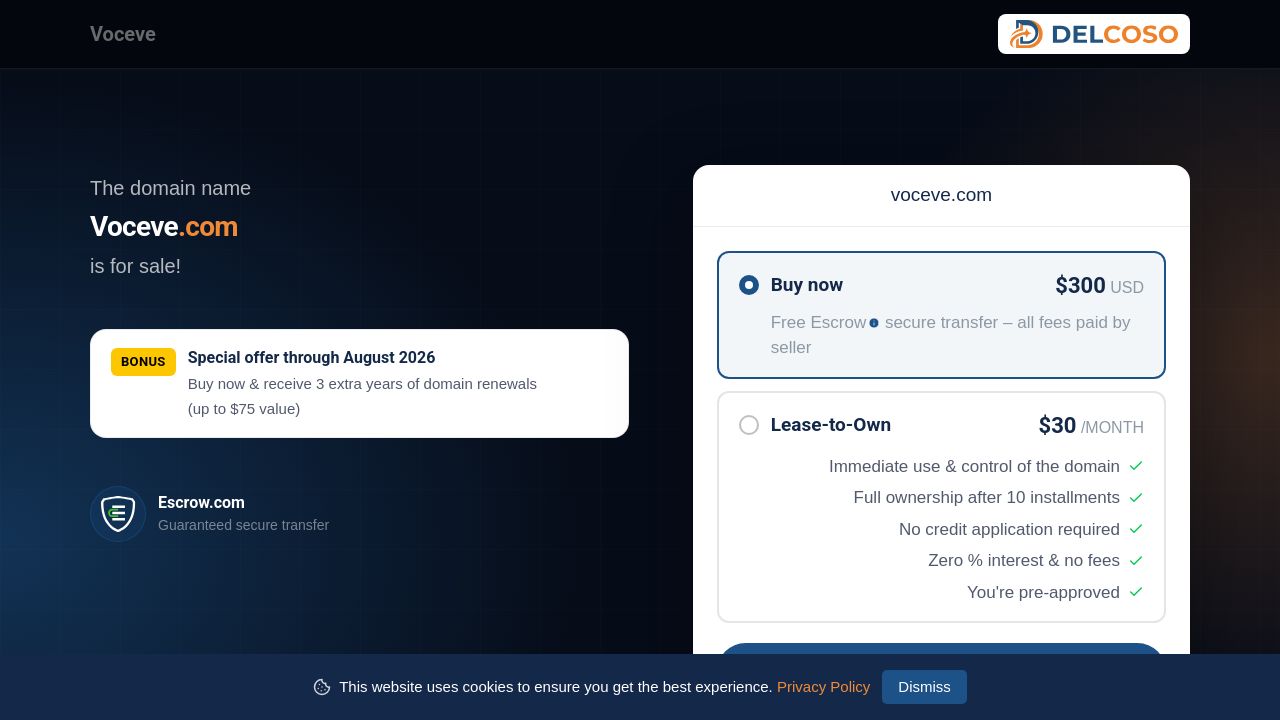 Screenshot of Voceve.com
