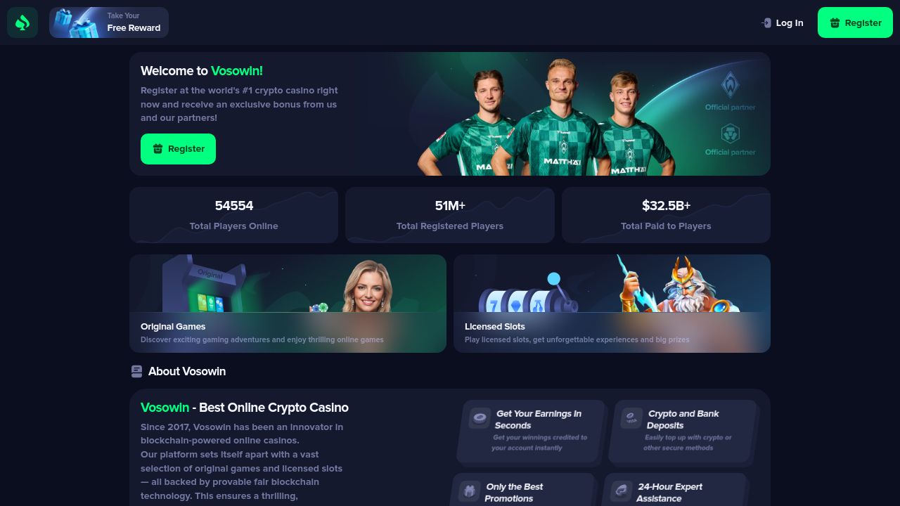 Screenshot of Vosowin.com