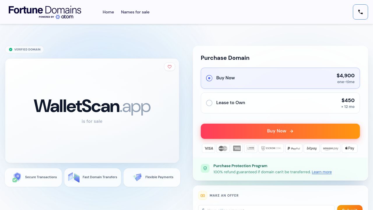 Screenshot of Walletscan.app