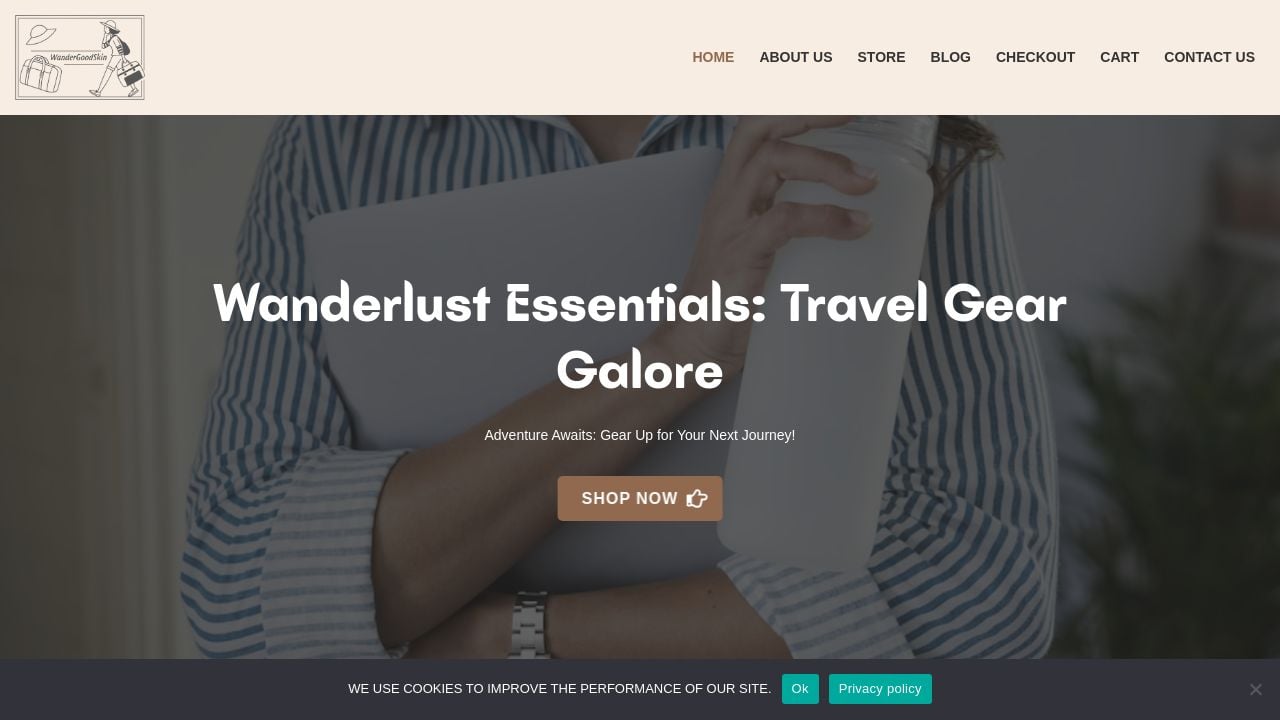 Screenshot of Wandergoodskin.com