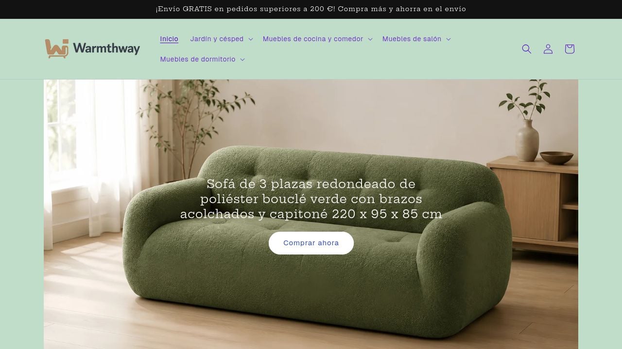 Screenshot of Warmthway.com