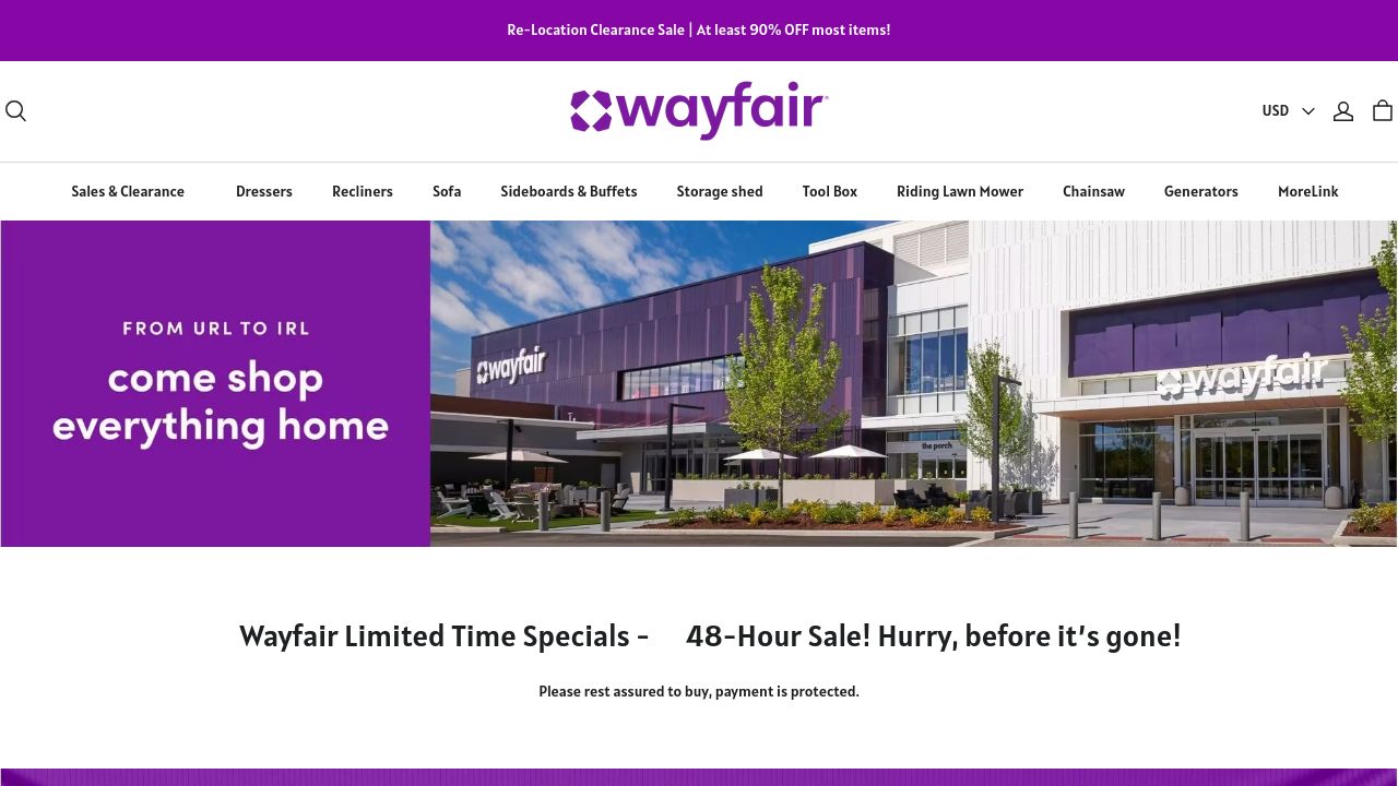 Screenshot of Wayfairuy.com