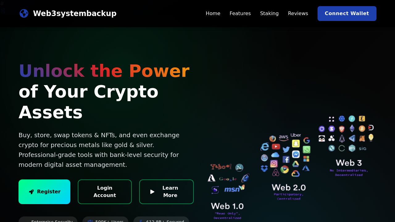 Screenshot of Web3systembackup.com