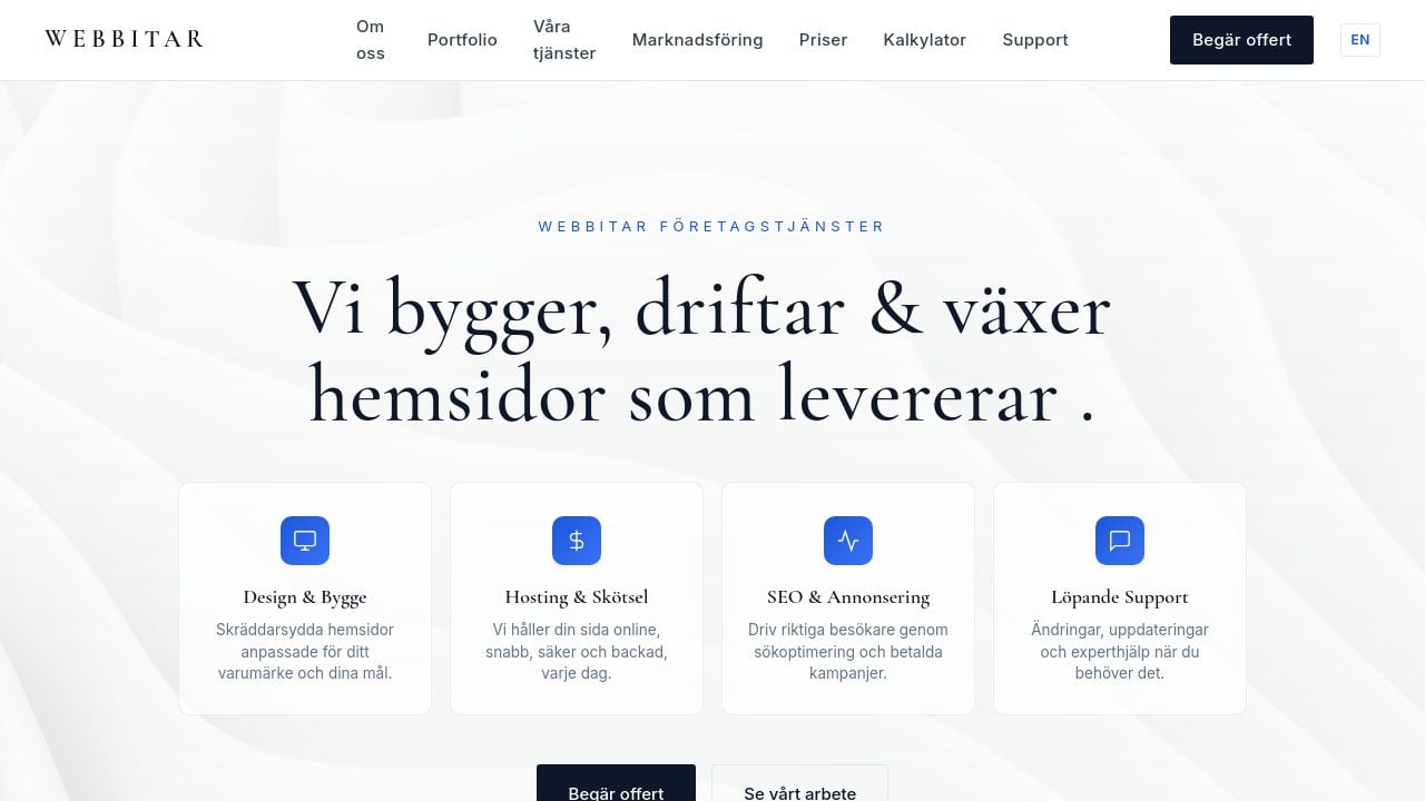Screenshot of Webbitar.com