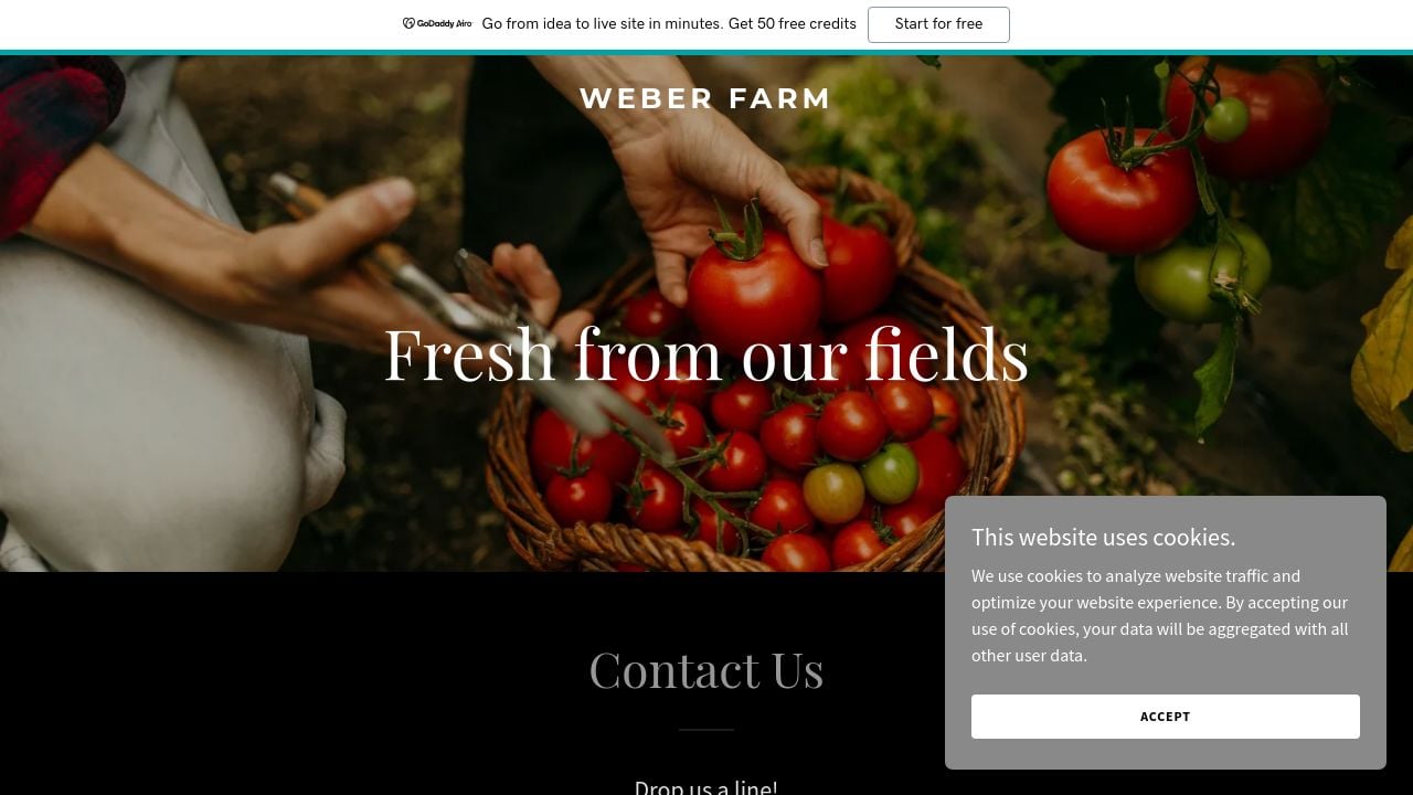 Screenshot of Weberfarm.us