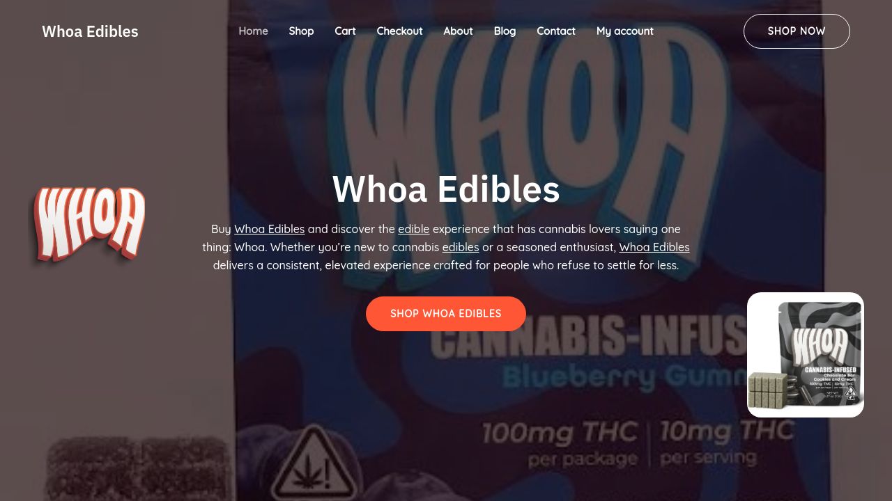 Screenshot of Whoaedible.com
