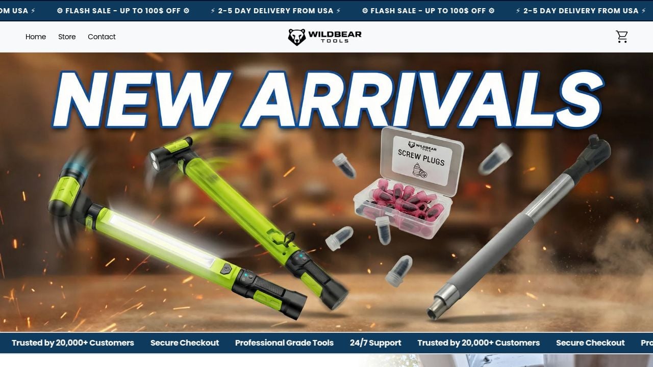 Screenshot of Wildbeartools.com