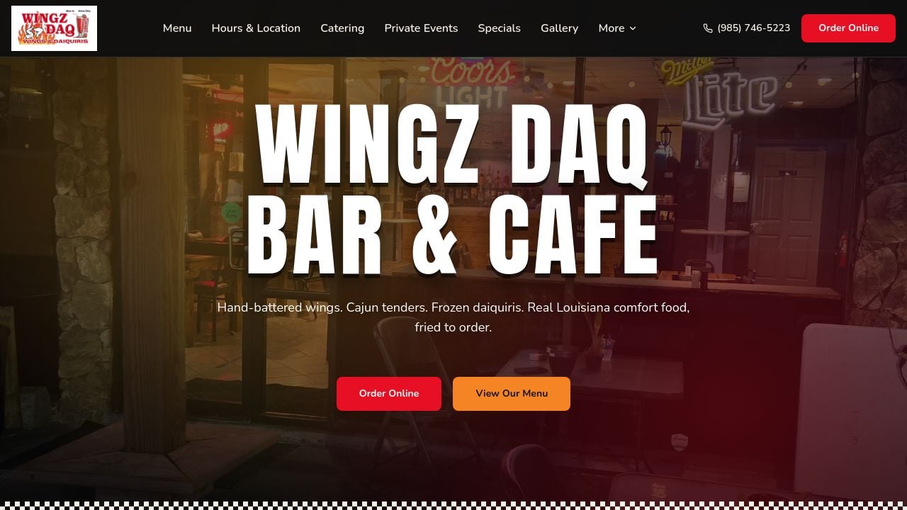 Screenshot of Wingzdaq.com