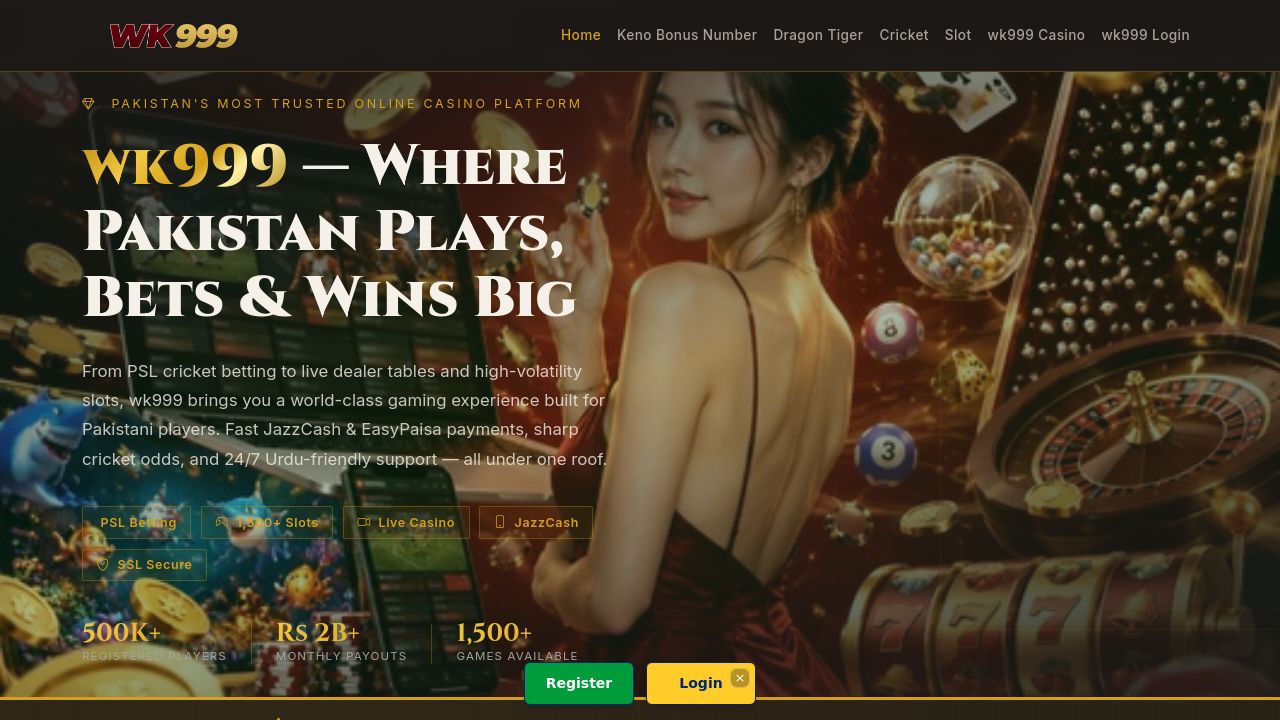Screenshot of Wk999.biz