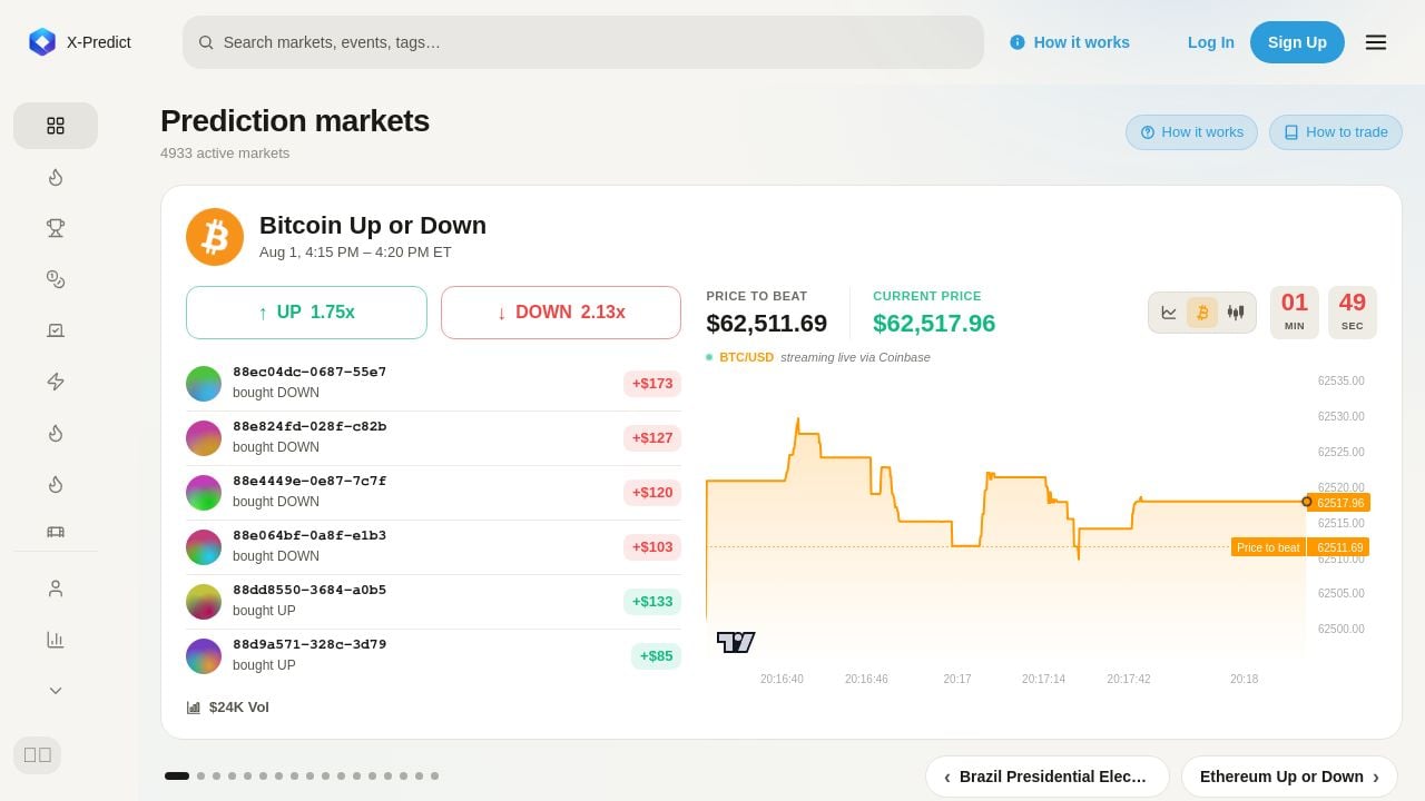 Screenshot of X-predict.cc