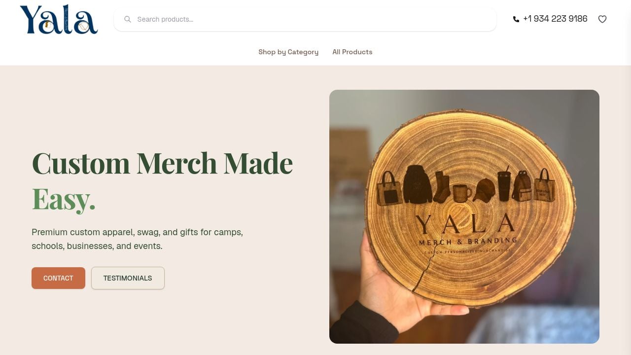 Screenshot of Yalamerch.com