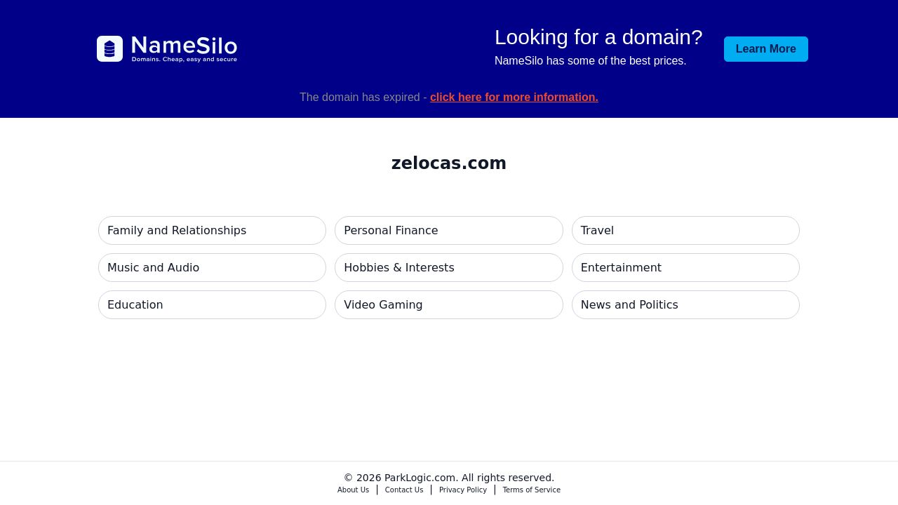 Screenshot of Zelocas.com