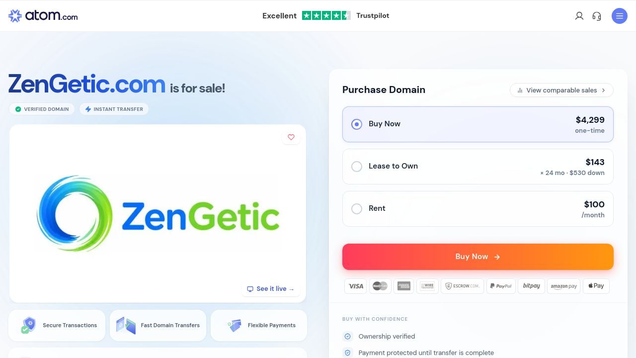 Screenshot of Zengetic.com