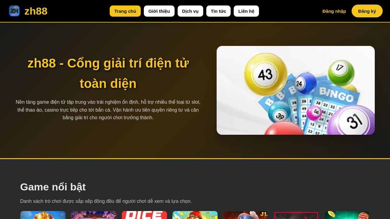 Screenshot of Zh88bet.vip