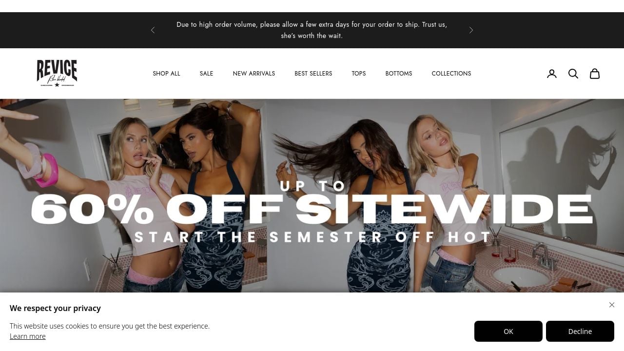 Screenshot of Revicedenim.com