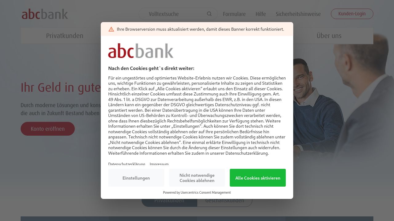 Screenshot of Abcbank.de
