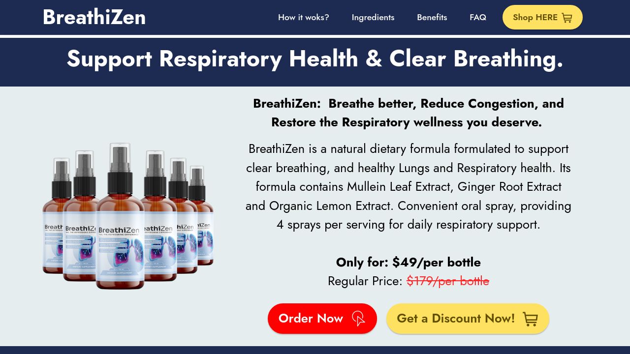 Screenshot of Breathizen.com