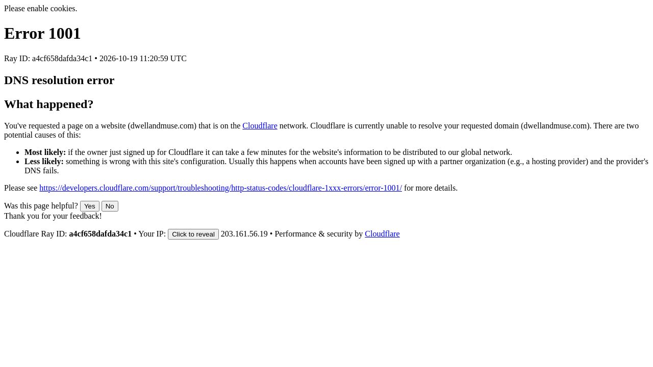 Screenshot of Dwellandmuse.com